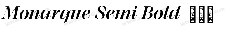 Monarque Semi Bold字体转换